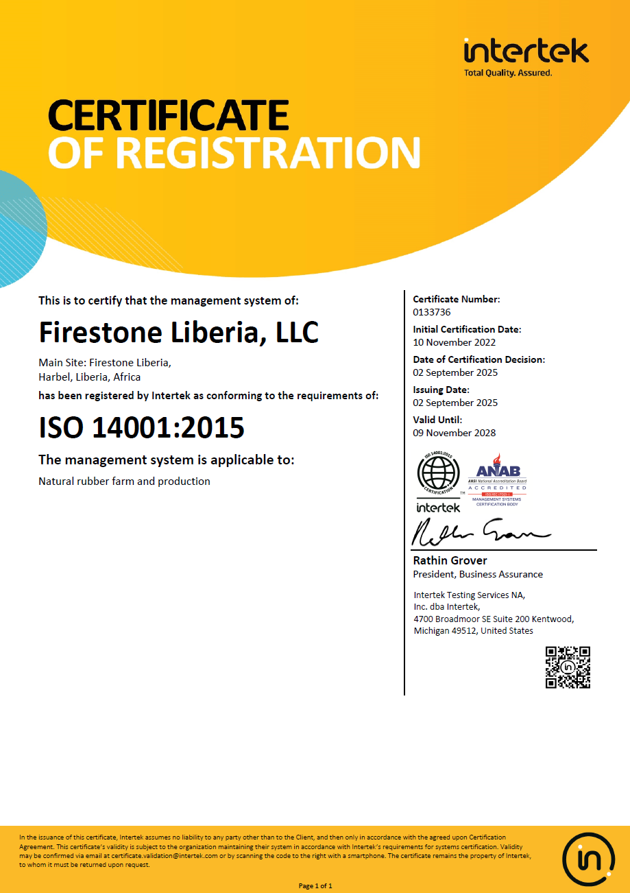 14001 Recertification Certificate 14001 Recertification Certificate