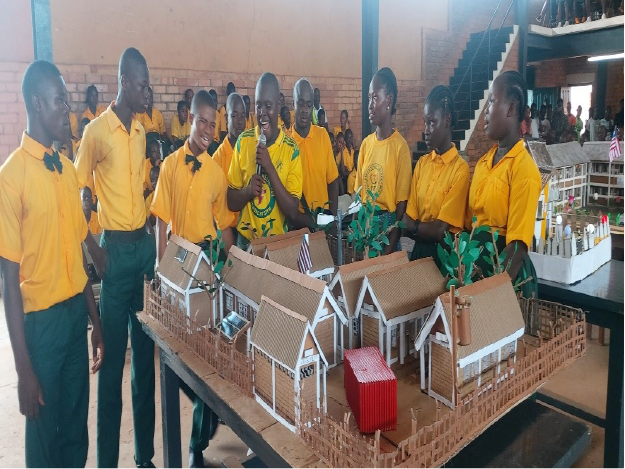 Students of Division 10 displaying the winning project at this year’s competition