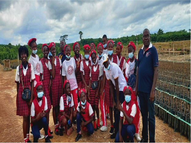 Students of the Elizabeth Sele-Mulbah Institute visiting the Firestone Liberia Nursery Students of the Elizabeth Sele-Mulbah Institute visiting the Firestone Liberia Nursery